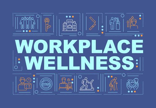 Workplace wellness word concepts banner