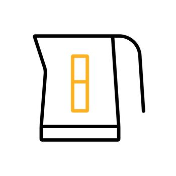 Electric kettle vector flat icon. Kitchen appliance