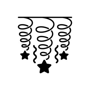 Swirl decorations black glyph icon