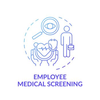 Employee medical screening concept icon