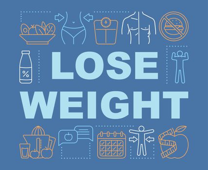 Slimming, lose weight word concepts banner