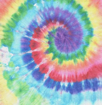Rainbow Tie Dye Spiral. Funky Texture. Rainbow