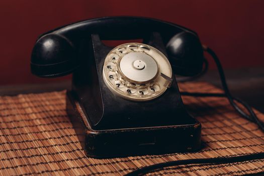 communication antique phone classic retro style technology. High quality photo
