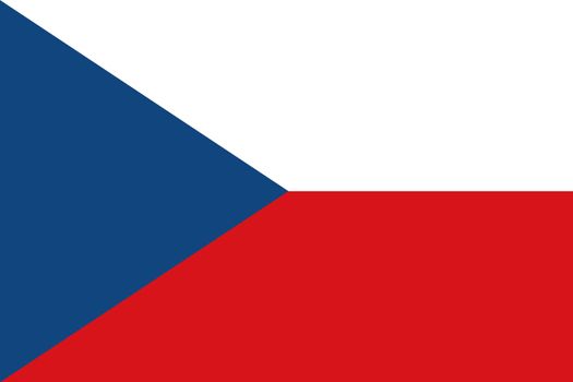 Czech Republic Flag. Official flag of Czech Republic. Vector illustration.
