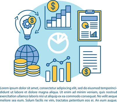 Economy article page vector template