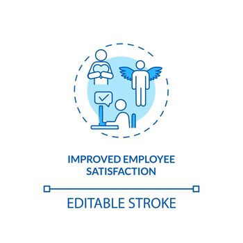 Improved employee satisfaction concept icon