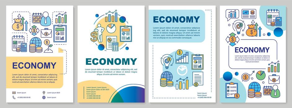 Economy brochure template layout