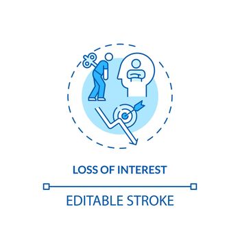 Interest loss concept icon