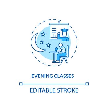 Evening classes concept icon
