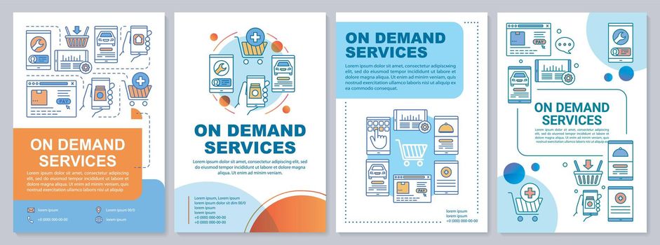On demand services brochure template layout