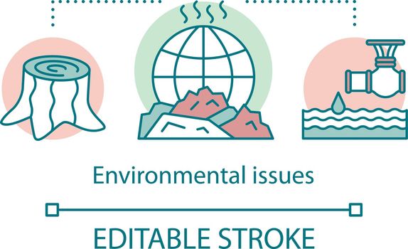 Environmental issues concept icon