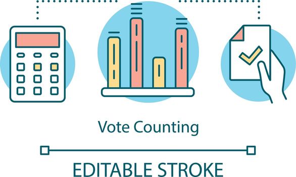 Vote counting concept icon