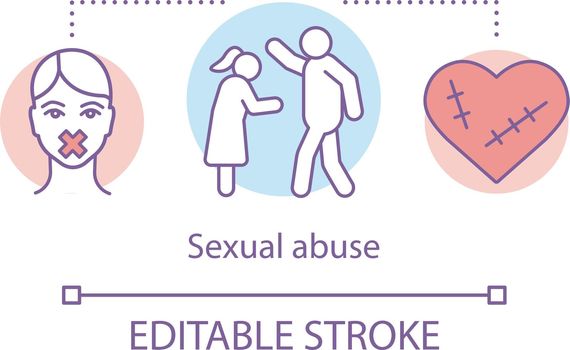 Sexual abuse concept icon