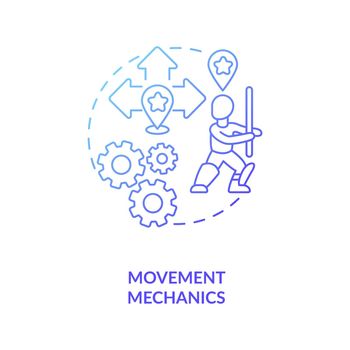 Movement mechanics concept icon