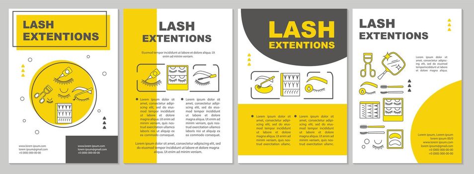 Lash extension brochure template layout