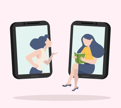 women on mobile phones Business concept