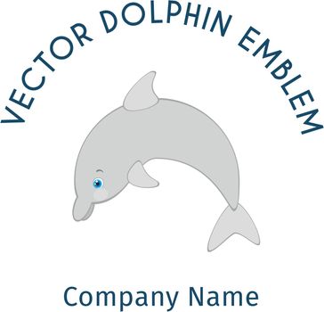 Vector dolphin emblem