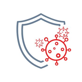 shield to protect from COVID-19 Coronavirus protection icon