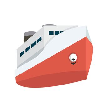ship Cruise cartoon style illustration vector