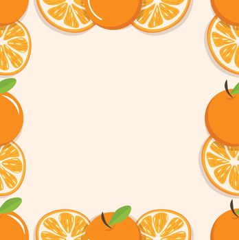 oranges with slice of a oranges seamless pattern