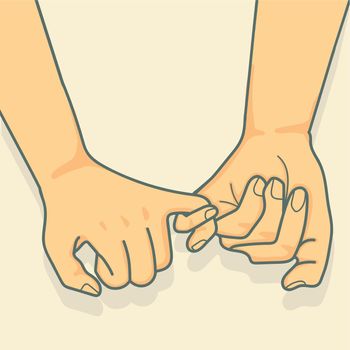 hand to Pinky promise  vector