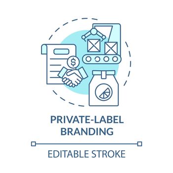 Private label branding blue concept icon