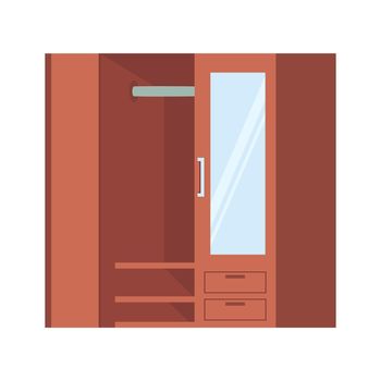 Isometric Closet vector icon on white background 