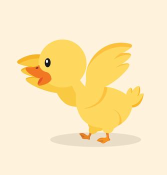 Cute yellow duck cartoon
