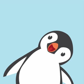 Cute Penguin cartoon  vector