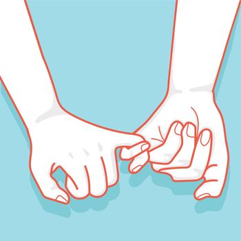 hand drawn to Pinky promise  vector