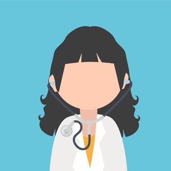 Doctor cartoon character with stethoscope