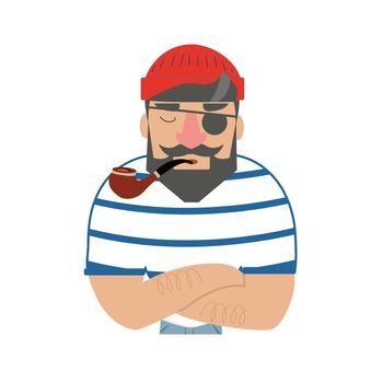 Cute  sailor with tobacco pipe