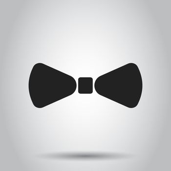 Bow tie flat icon. Necktie vector illustration.