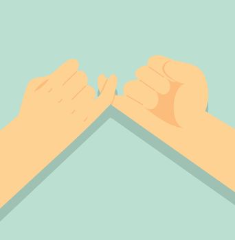 hand Pinky promise gesture  vector concept