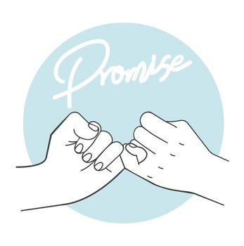 hand holding promise with text
