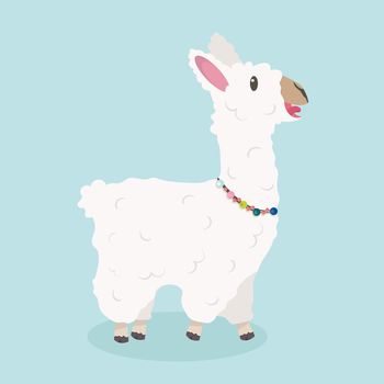 alpaca animal Vector illustration