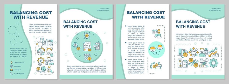 Balancing cost with revenue mint brochure template