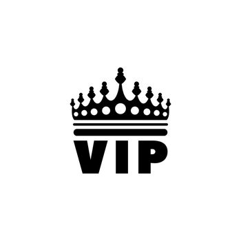 Golden VIP Crown Flat Vector Icon