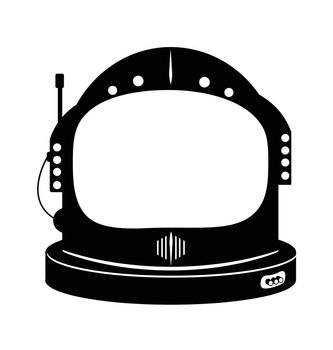 Astronaut space helmet vector icon