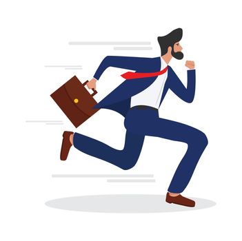 businessman running with a briefcase