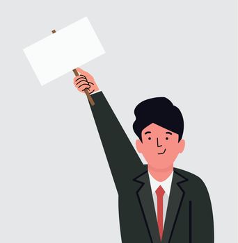 Businessman  Holding Campaign Sign vector