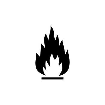 Fire Flame, Flammable Flat Vector Icon