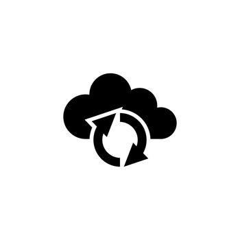 Cloud Reload Sync Refresh Flat Vector Icon