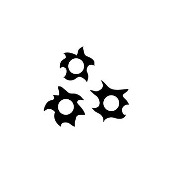 Bullet Hole Flat Vector Icon