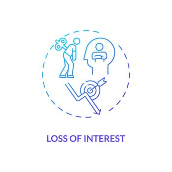 Interest loss concept icon