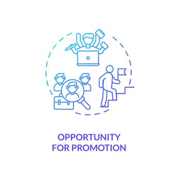 Opportunity for promotion concept icon