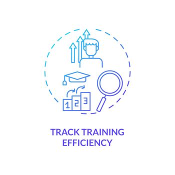 Tracking training efficiency concept icon