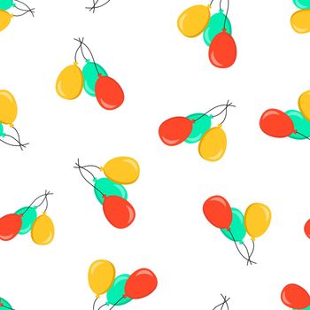 Air balloon icon seamless pattern background. Business concept vector illustration. Birthday balloon symbol pattern.