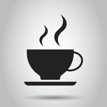 Coffee cup icon. Vector illustration. Business concept coffee mug pictogram.