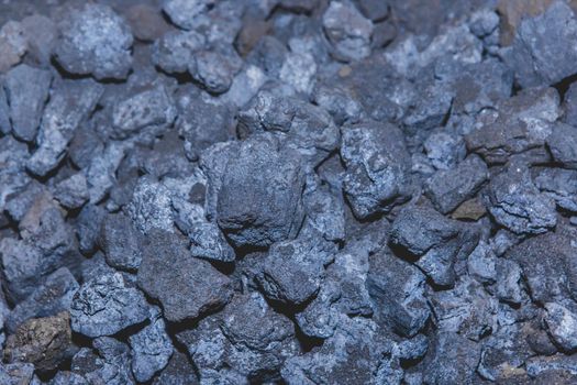 Coking Coal Blue Shade Industrial Fossil for Fuel and Metal Smelting Texture Background